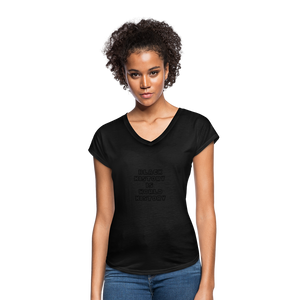 Black History is World History Tri-Blend V-Neck - black