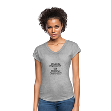 Load image into Gallery viewer, Black History is World History Tri-Blend V-Neck - heather gray
