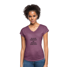 Load image into Gallery viewer, Black History is World History Tri-Blend V-Neck - heather plum
