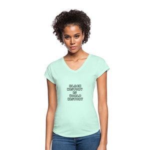 Black History is World History Tri-Blend V-Neck - mint