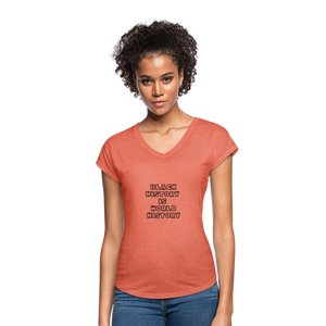 Black History is World History Tri-Blend V-Neck - heather bronze