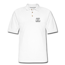 Load image into Gallery viewer, Black History is American History Men&#39;s Pique Polo Shirt - white
