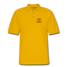 Load image into Gallery viewer, Black History is American History Men&#39;s Pique Polo Shirt - Yellow
