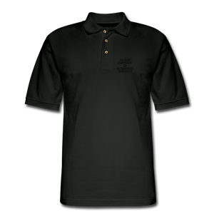 Black History is American History Men's Pique Polo Shirt - black