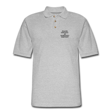 Load image into Gallery viewer, Black History is American History Men&#39;s Pique Polo Shirt - heather gray
