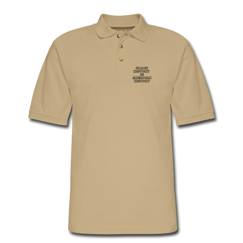 Black History is American History Men's Pique Polo Shirt - beige