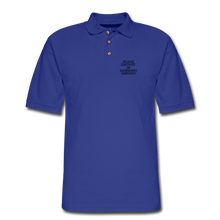 Load image into Gallery viewer, Black History is American History Men&#39;s Pique Polo Shirt - royal blue
