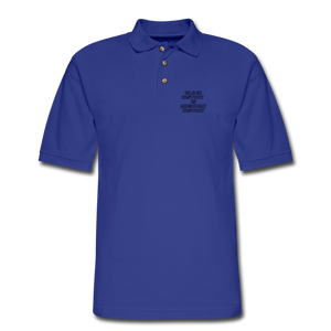 Black History is American History Men's Pique Polo Shirt - royal blue