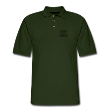 Load image into Gallery viewer, Black History is American History Men&#39;s Pique Polo Shirt - forest green
