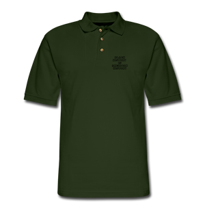 Black History is American History Men's Pique Polo Shirt - forest green