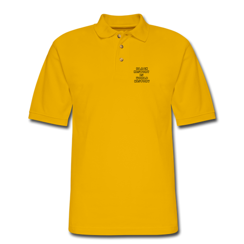 Black History is World History Men's Pique Polo - Yellow