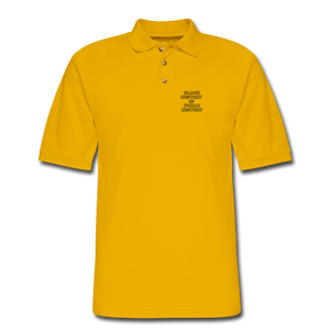 Black History is World History Men's Pique Polo - Yellow