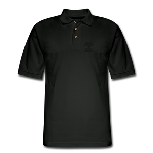 Black History is World History Men's Pique Polo - black