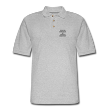 Load image into Gallery viewer, Black History is World History Men&#39;s Pique Polo - heather gray
