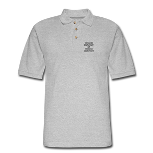 Black History is World History Men's Pique Polo - heather gray