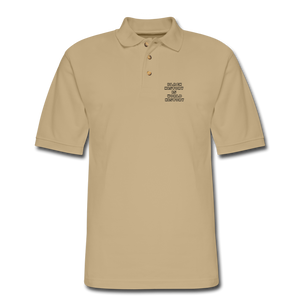 Black History is World History Men's Pique Polo - beige