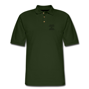 Black History is World History Men's Pique Polo - forest green