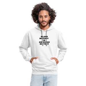 Black History is American History (Filled-In Letters) Contrast Hoodie - white/gray