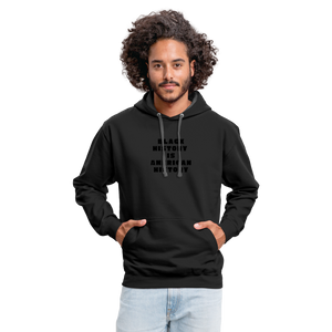 Black History is American History (Filled-In Letters) Contrast Hoodie - black/asphalt